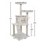 Pet Adobe Pet Adobe Cat Tree House, Multi-Level, Scratching Posts, Condos, and Perches, 50-inches Tall, White 311020WIK - alternate 3